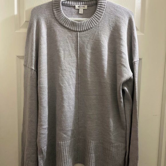NORDSTROM Wide Sleeve Sweater In Grey Dark Charcoal Heather - Picture 3 of 4